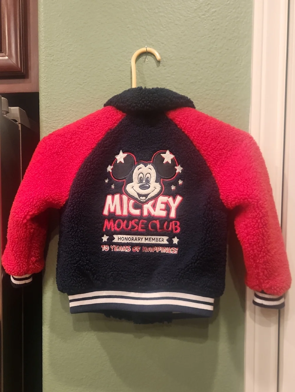 Disney Navy and Bright Red Mickey Mouse Club Jacket